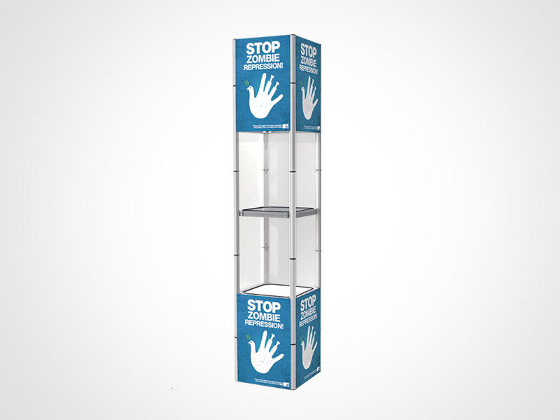 方形鋁合金折疊展示柜 方形鋁合金折疊展示柜