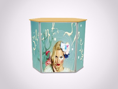 靈特爾鋁合金尺寸齒柱促銷桌LT-11C